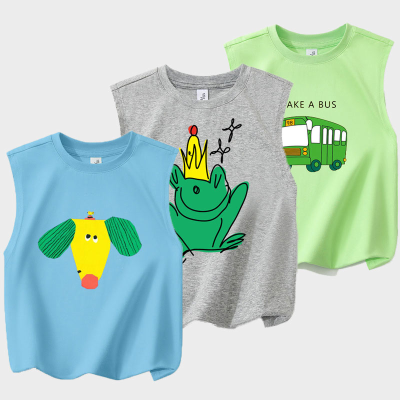 Summer Clothing Baby Boy - الأولاد تانك القمم الصيف بلا أكمام