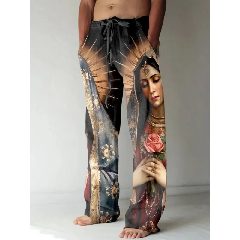 Summer Renaissance Clothing - سراويل غير رسمية كلاسيكية للرجال والنساء