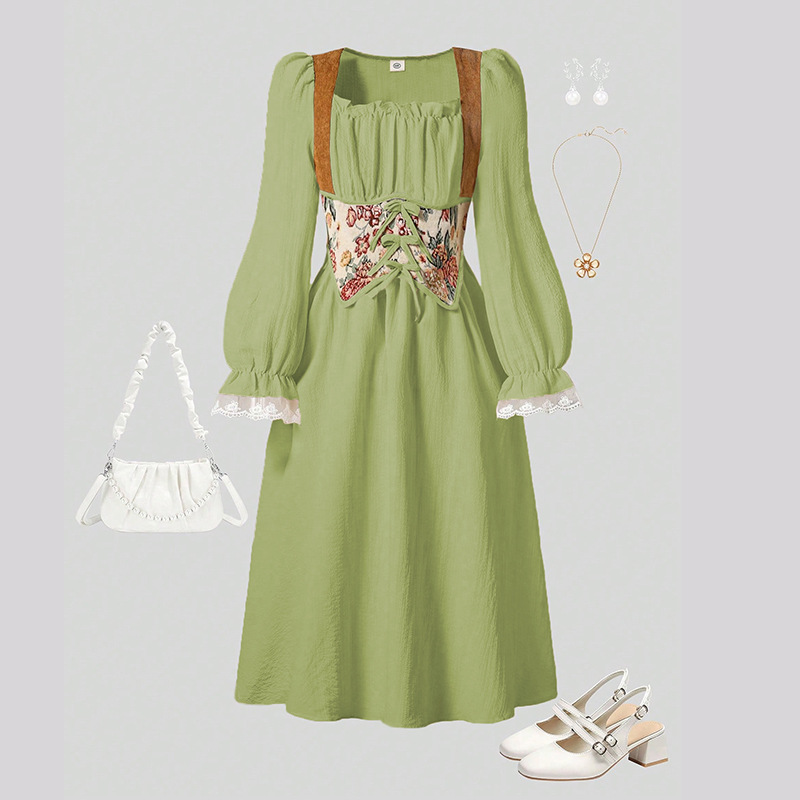Summer Renaissance Clothing - فستان بناتي، ملابس أطفال، جديد ربيع