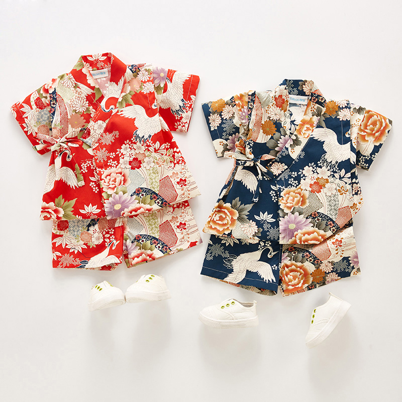 Summer Clothing Baby Boy - ملابس يوكاتا صيفية للأطفال، كيمونو ياباني