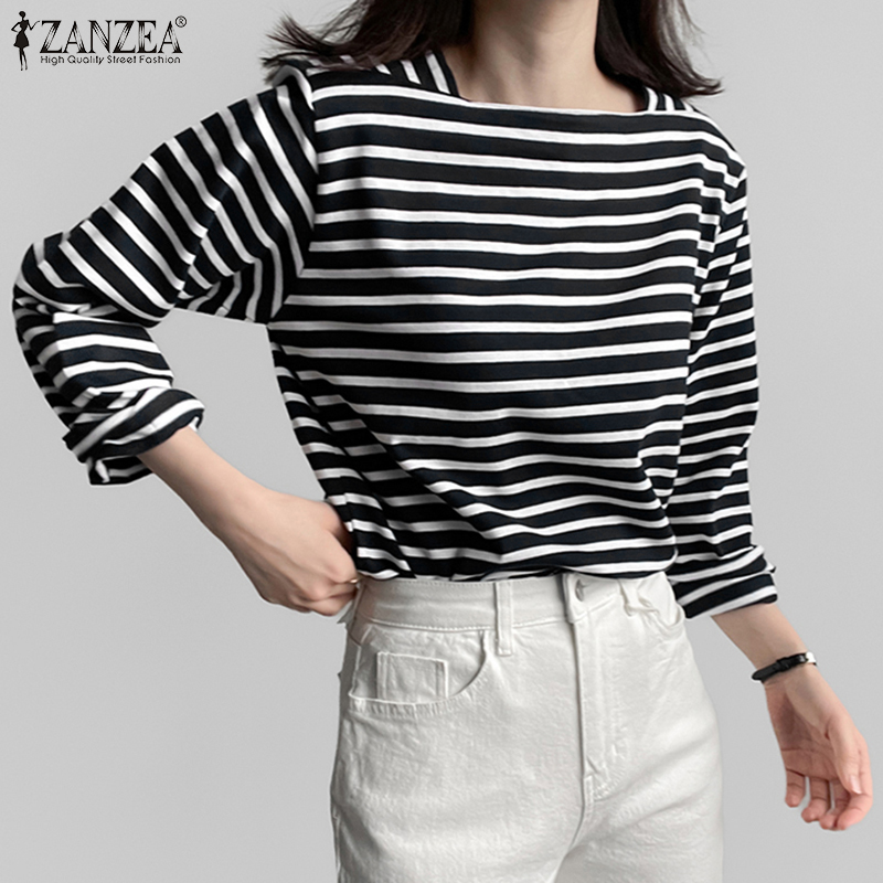 Summer De Clothing - بلوزات نسائية كاجوال مخططة من ZANZEA