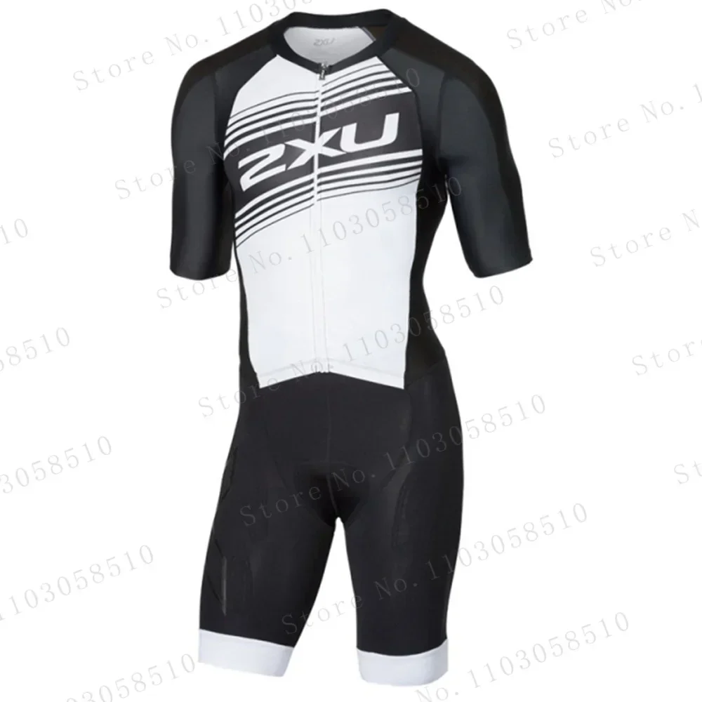 Summer De Clothing - Zxuful أسود أبيض بدلة الترياتلون الرجال