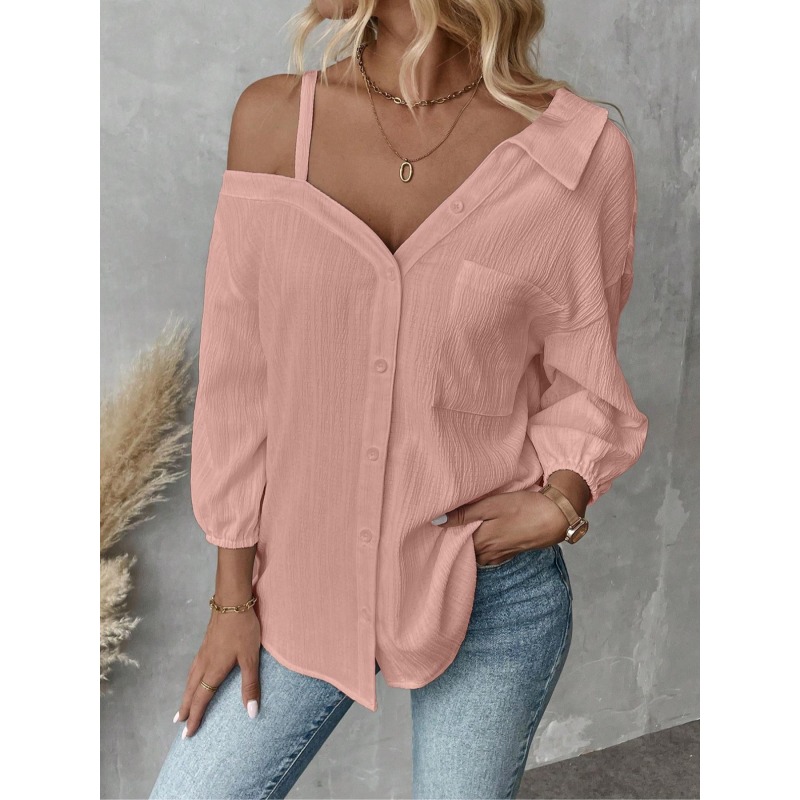 Off Shoulder Blouse - زائد Size1XL-5XL النساء البلوزات أعلى سيدة