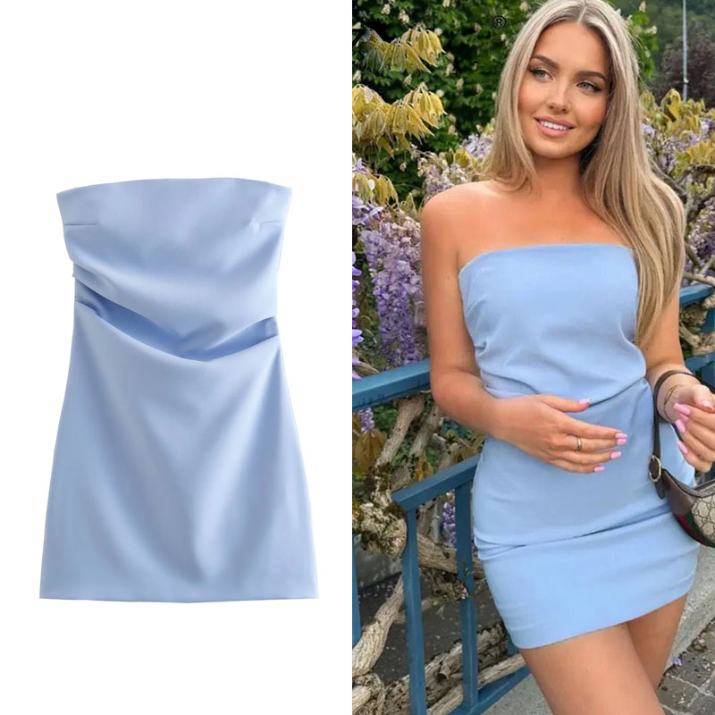 فستان TRAF للسيدات بدون أكتاف  - مراجعة Summer Zara وسعره