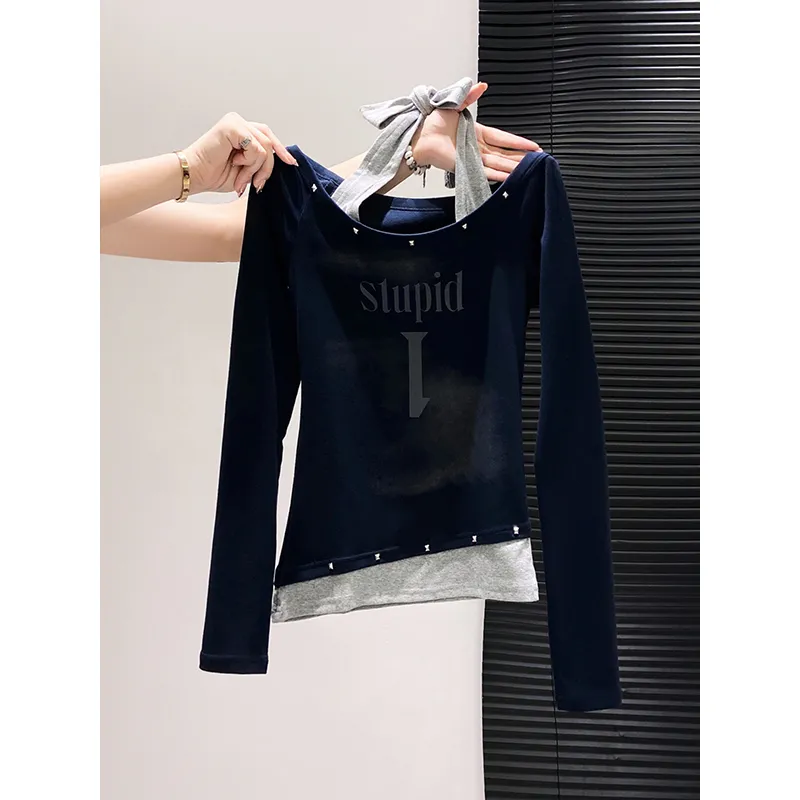 بلوزة نسائية Y2K بأكمام طويلة  - مراجعة Off Shoulder Blouse وسعره