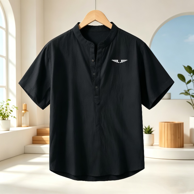 قميص رجالي قصير الأكمام من الق - مراجعة Summer Clothing Tops وسعره
