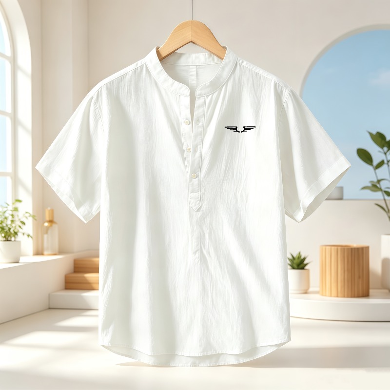 قميص رجالي قصير الأكمام من الق - مراجعة Summer Clothing Tops وسعره
