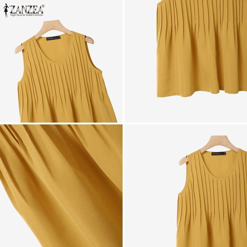 بلوزة نسائية صيفية فضفاضة بدون - مراجعة Summer Clothing For Plus Size Women وسعره