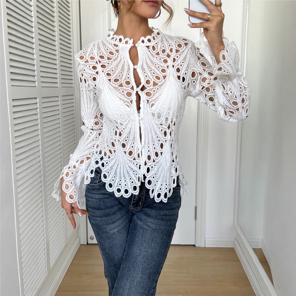 المرأة مثير الدانتيل جوفاء بلو - مراجعة Summer Zara وسعره