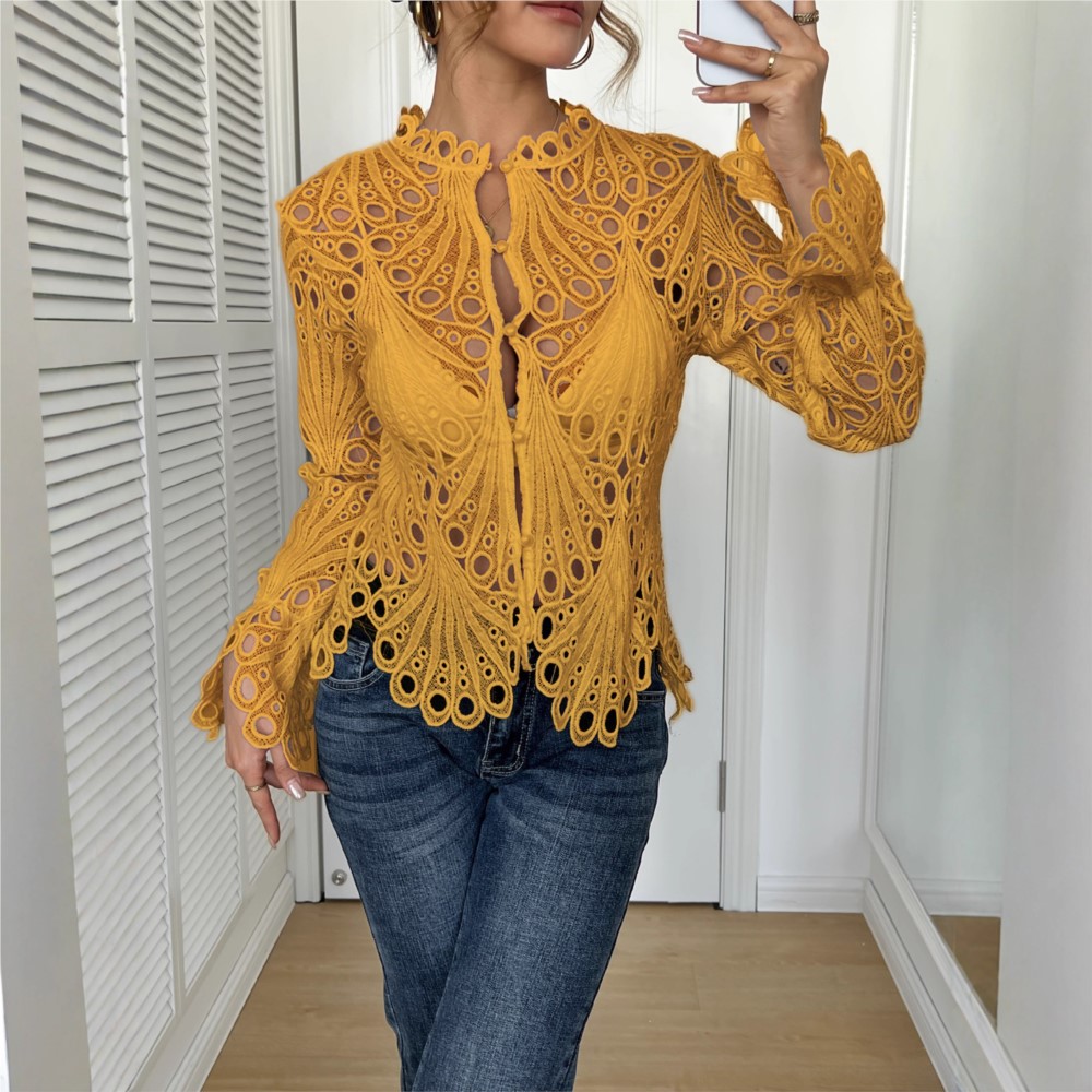 المرأة مثير الدانتيل جوفاء بلو - مراجعة Summer Zara وسعره