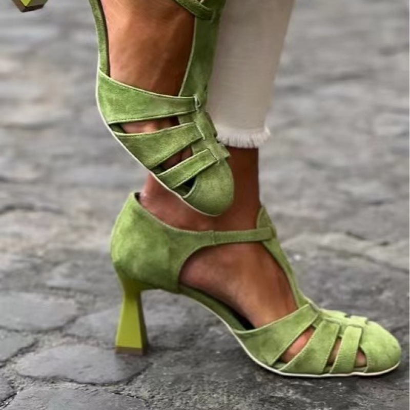 صنادل نسائية خضراء من الجلد ال - مراجعة Summer Clothing Modest وسعره