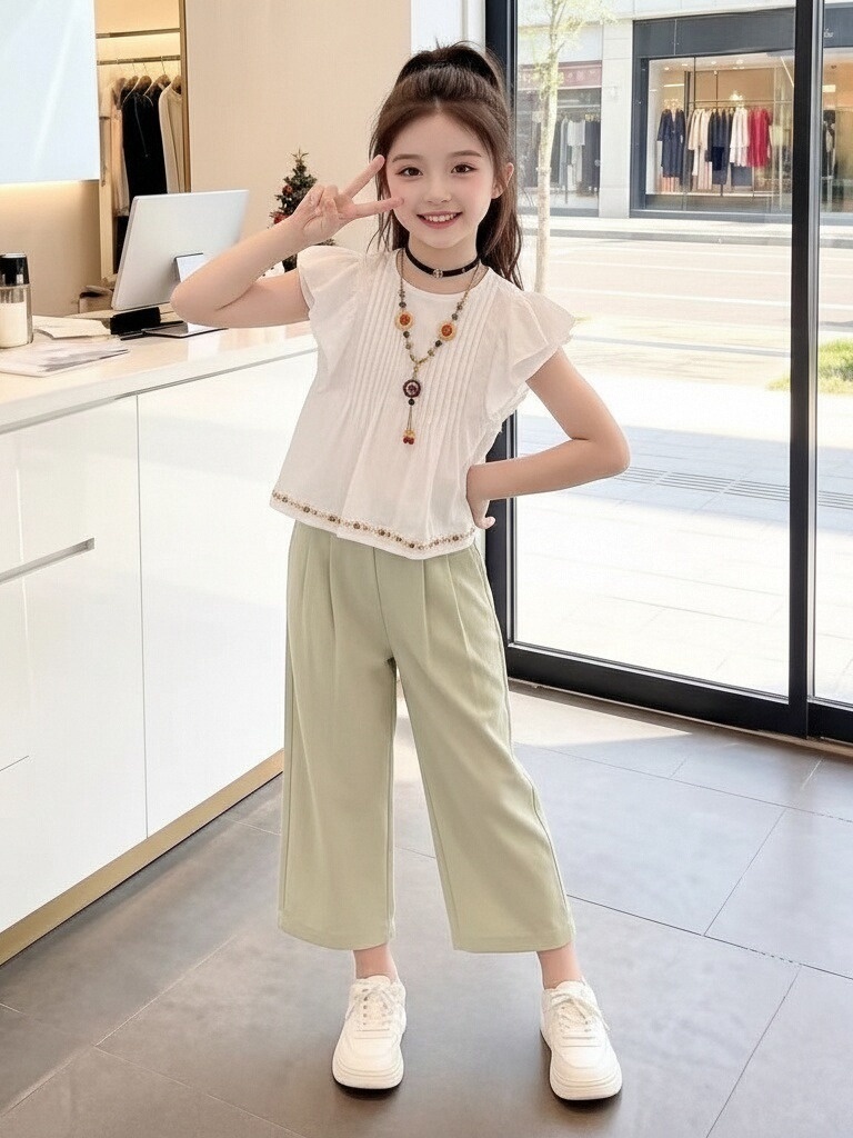 طقم صيفي أنيق للفتيات مكون من  - مراجعة Summer Clothing For Girls وسعره