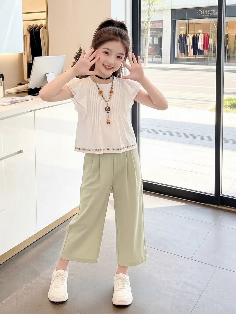 طقم صيفي أنيق للفتيات مكون من  - مراجعة Summer Clothing For Girls وسعره