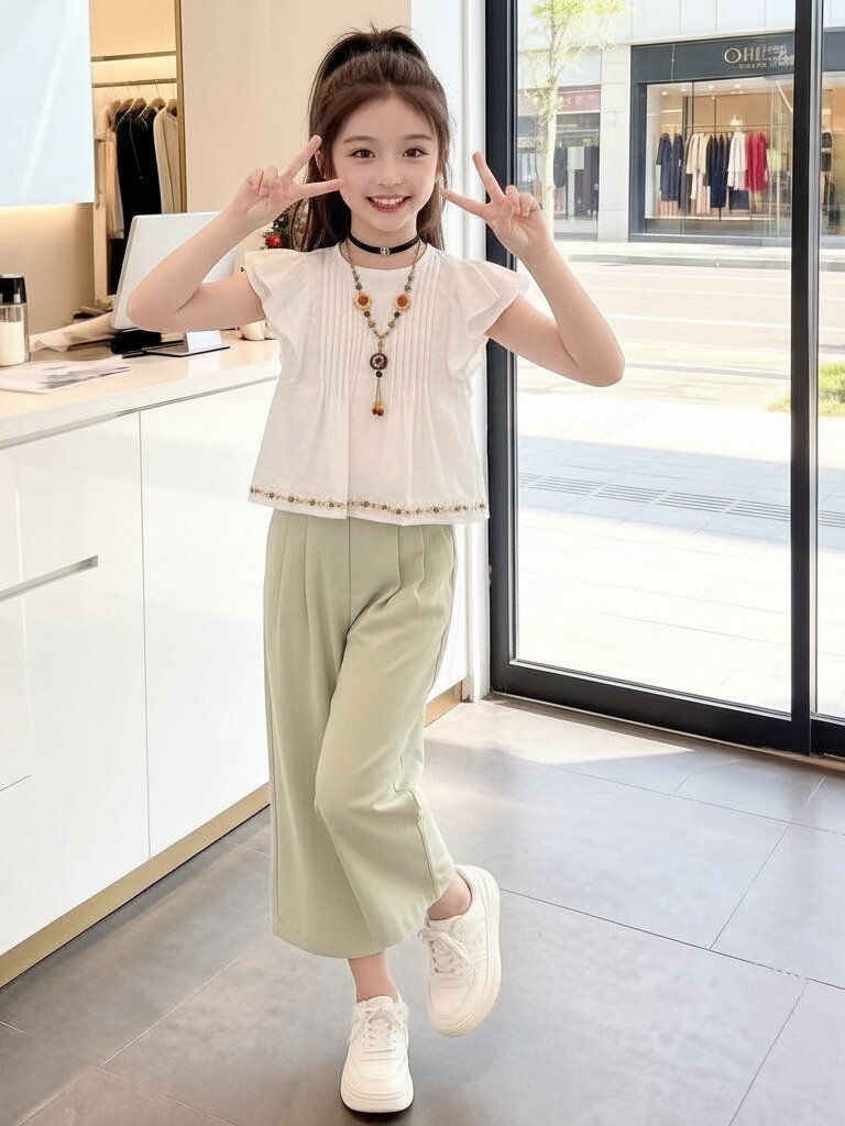طقم صيفي أنيق للفتيات مكون من  - مراجعة Summer Clothing For Girls وسعره