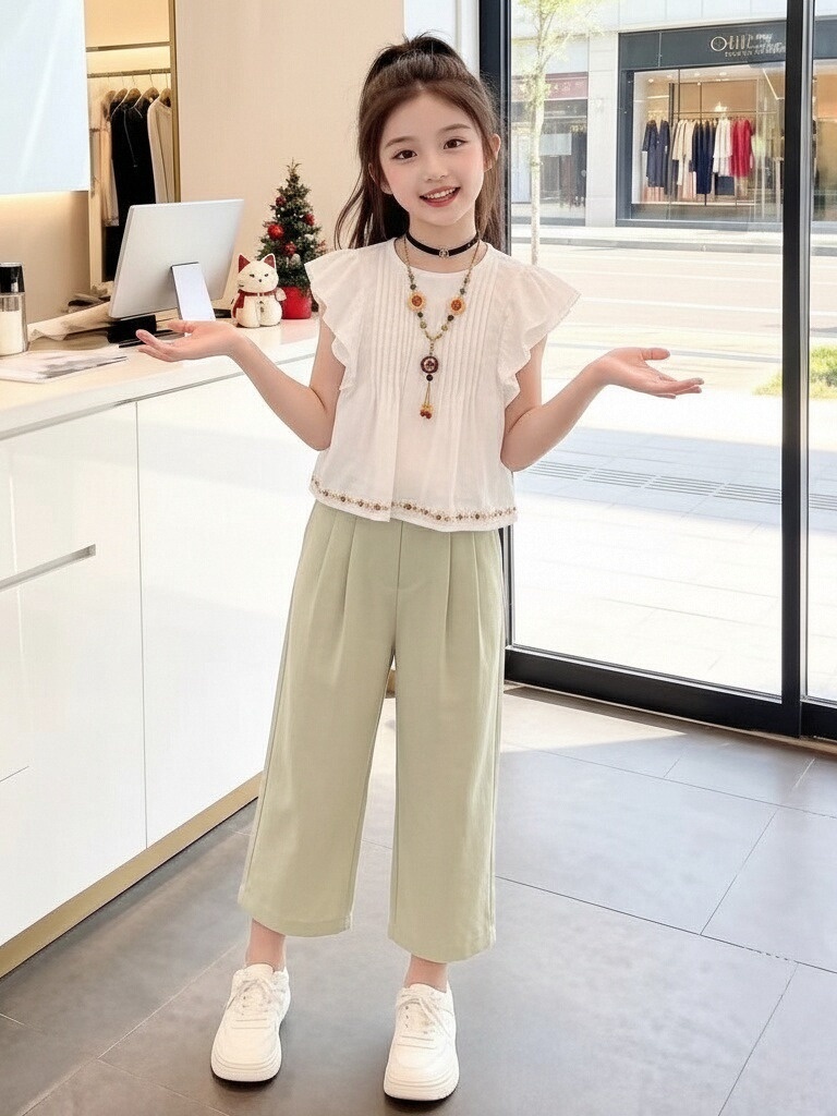 طقم صيفي أنيق للفتيات مكون من  - مراجعة Summer Clothing For Girls وسعره