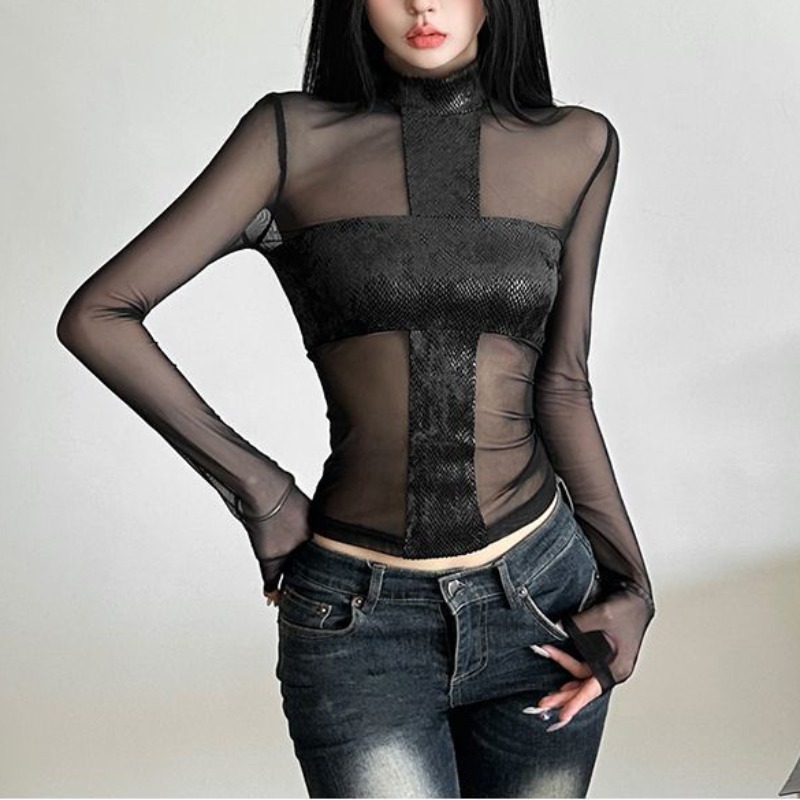 النمط الأمريكي شبكة طويلة الأك - مراجعة Off Shoulder Blouse وسعره