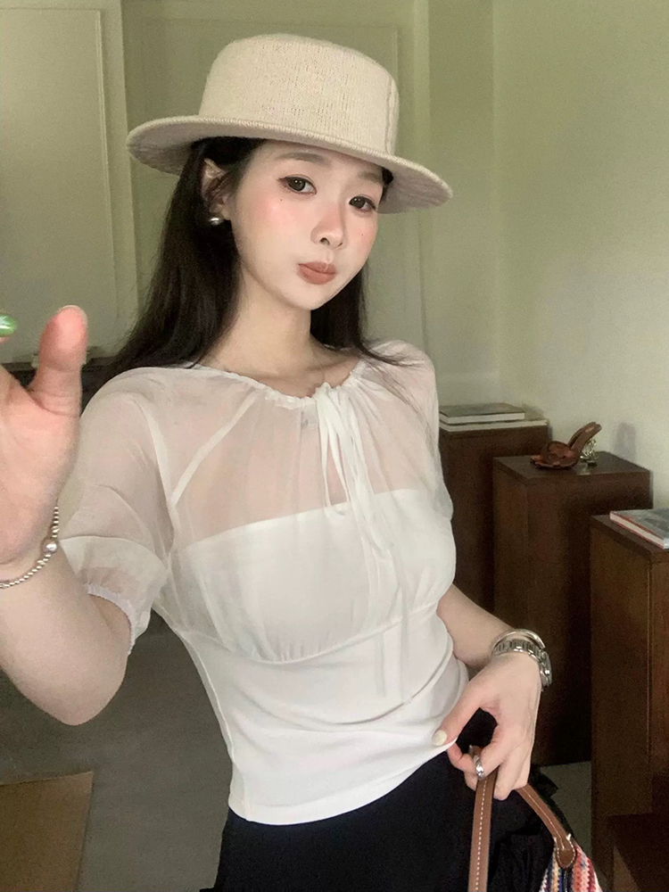 بلوزة من الحرير التوتي بأكمام  - مراجعة Summer Clothing Tops وسعره