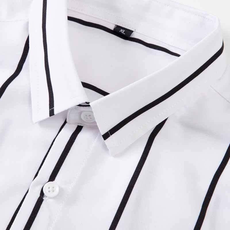 قميص رجالي مخطط بأكمام طويلة و - مراجعة Summer Clothing Tops وسعره