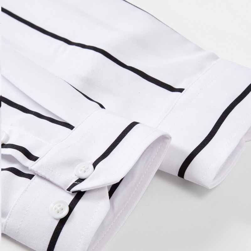 قميص رجالي مخطط بأكمام طويلة و - مراجعة Summer Clothing Tops وسعره