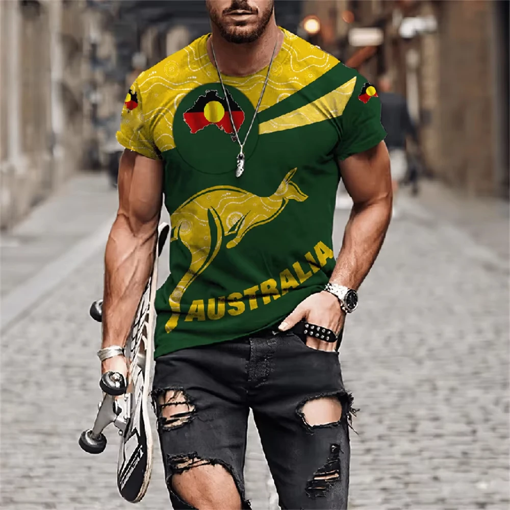 الرجال تي شيرت أستراليا الجراف - مراجعة Summer Clothing Australia وسعره