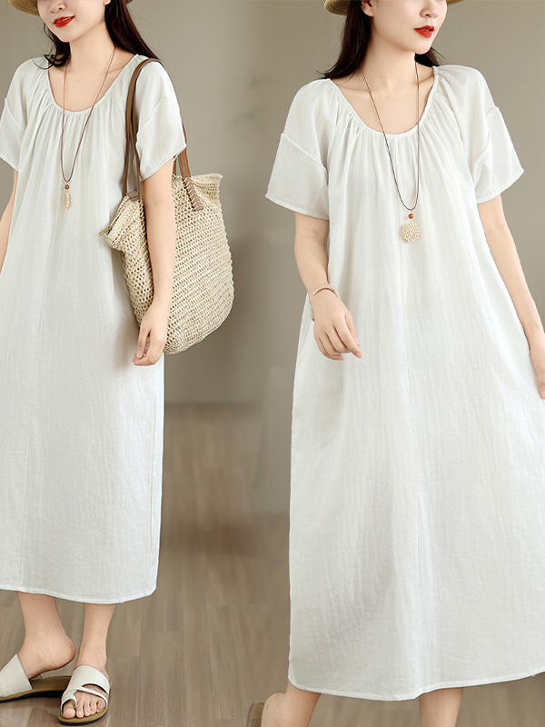 فستان قطني صيفي جديد غير رسمي  - مراجعة Summer Clothing Outlet وسعره