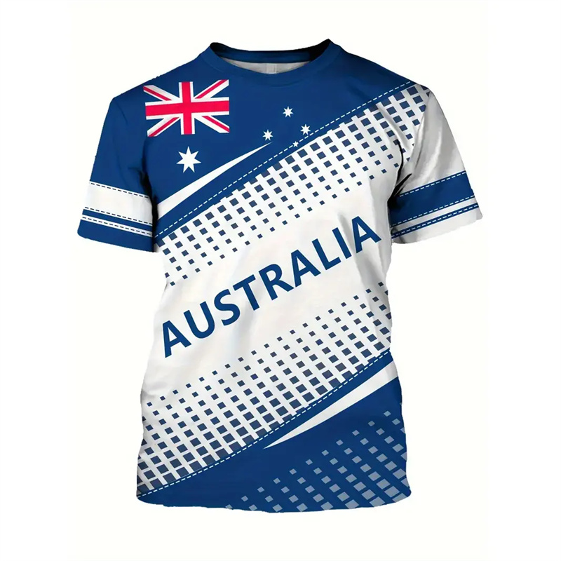 Australia National Flag T-shir - مراجعة Summer Clothing Australia وسعره