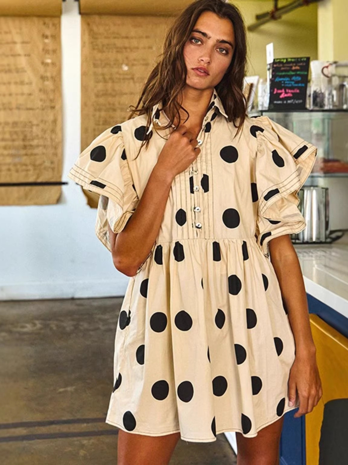 بلوزة نسائية أنيقة بطبعة البول - مراجعة Off Shoulder Blouse وسعره