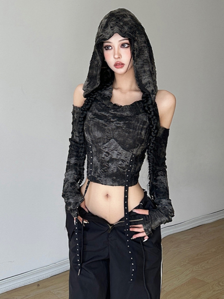 رداء علوي Y2K للنساء ، أسود قص - مراجعة Summer De Clothing وسعره