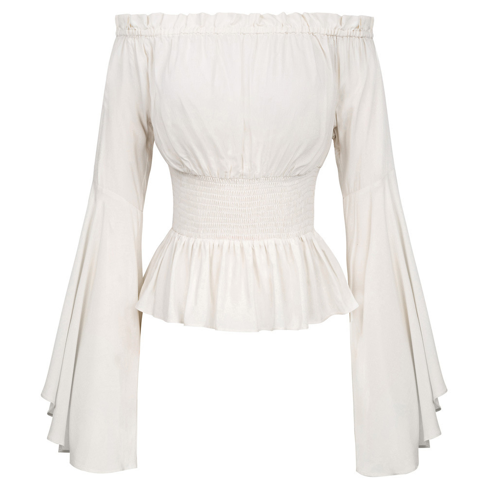 قميص قوطي ضيق بأكمام طويلة بلو - مراجعة Summer Renaissance Clothing وسعره