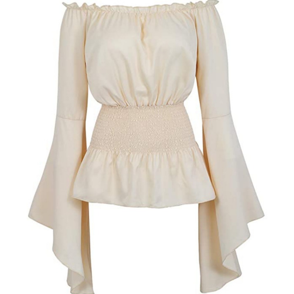 قميص قوطي ضيق بأكمام طويلة بلو - مراجعة Summer Renaissance Clothing وسعره