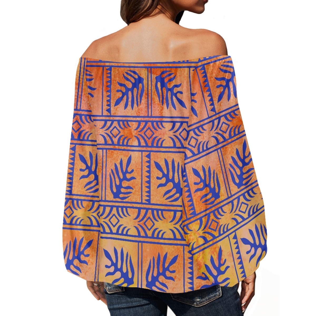 بلوزة شيفون أنيقة للسيدات بأكم - مراجعة Off Shoulder Blouse وسعره
