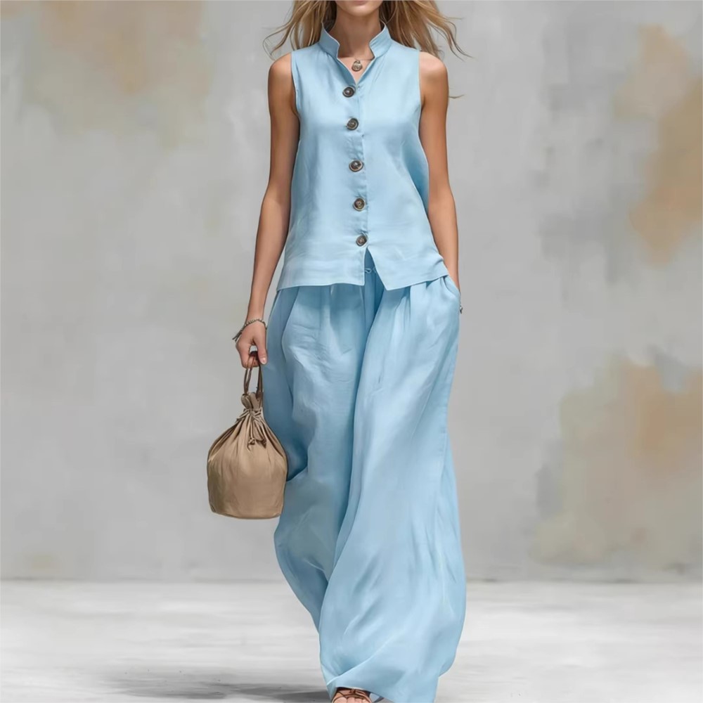 طقم نسائي صيفي من قطعتين: بلوز - مراجعة Summer Zara وسعره
