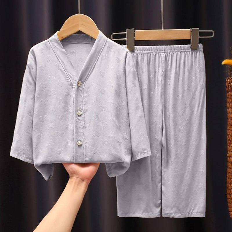 طقم بيجامة جديد للأطفال بأكمام - مراجعة Summer Clothing Baby Boy وسعره