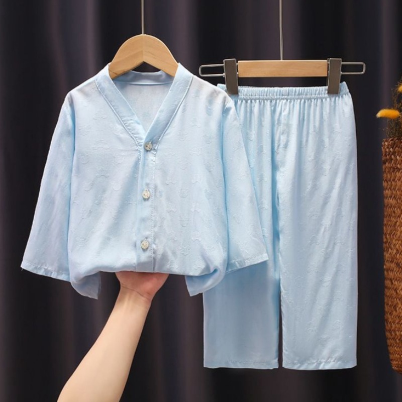 طقم بيجامة جديد للأطفال بأكمام - مراجعة Summer Clothing Baby Boy وسعره