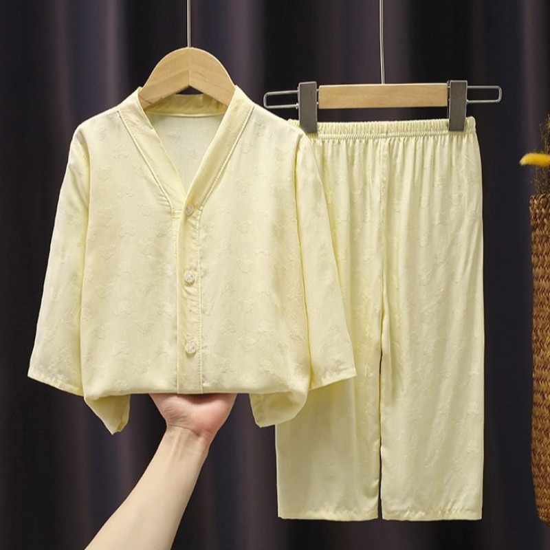 طقم بيجامة جديد للأطفال بأكمام - مراجعة Summer Clothing Baby Boy وسعره