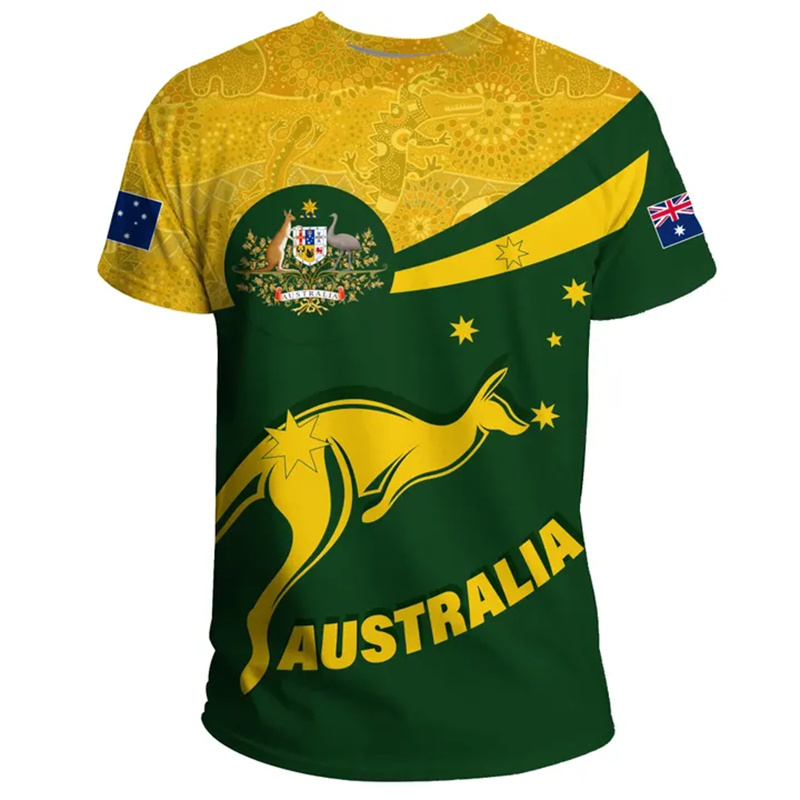 تي شيرت بعلم أستراليا مطبوع ثل - مراجعة Summer Clothing Australia وسعره