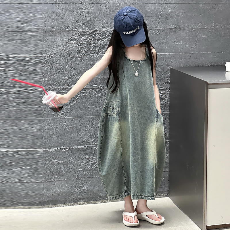 فستان كلاسيكي أزرق للأطفال الب - مراجعة Summer Clothing For Girls وسعره