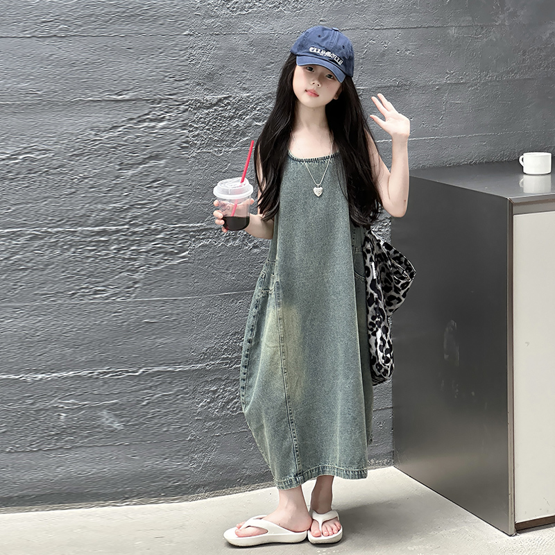 فستان كلاسيكي أزرق للأطفال الب - مراجعة Summer Clothing For Girls وسعره