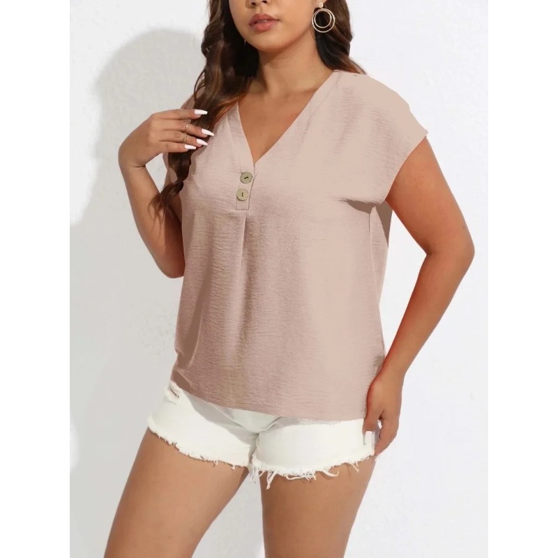 تي شيرت نسائي برقبة على شكل حر - مراجعة Summer Clothing For Plus Size Women وسعره