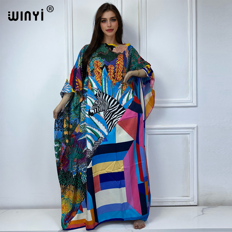قفطان مطبوع من WINYI للنساء ،  - مراجعة Summer Evenings Clothing وسعره