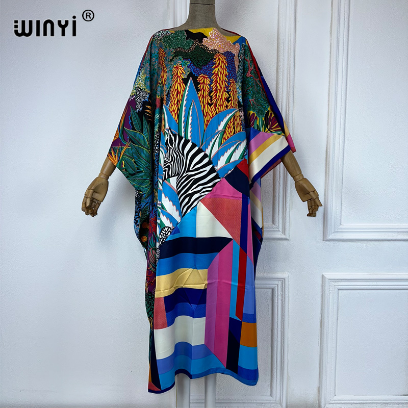 قفطان مطبوع من WINYI للنساء ،  - مراجعة Summer Evenings Clothing وسعره