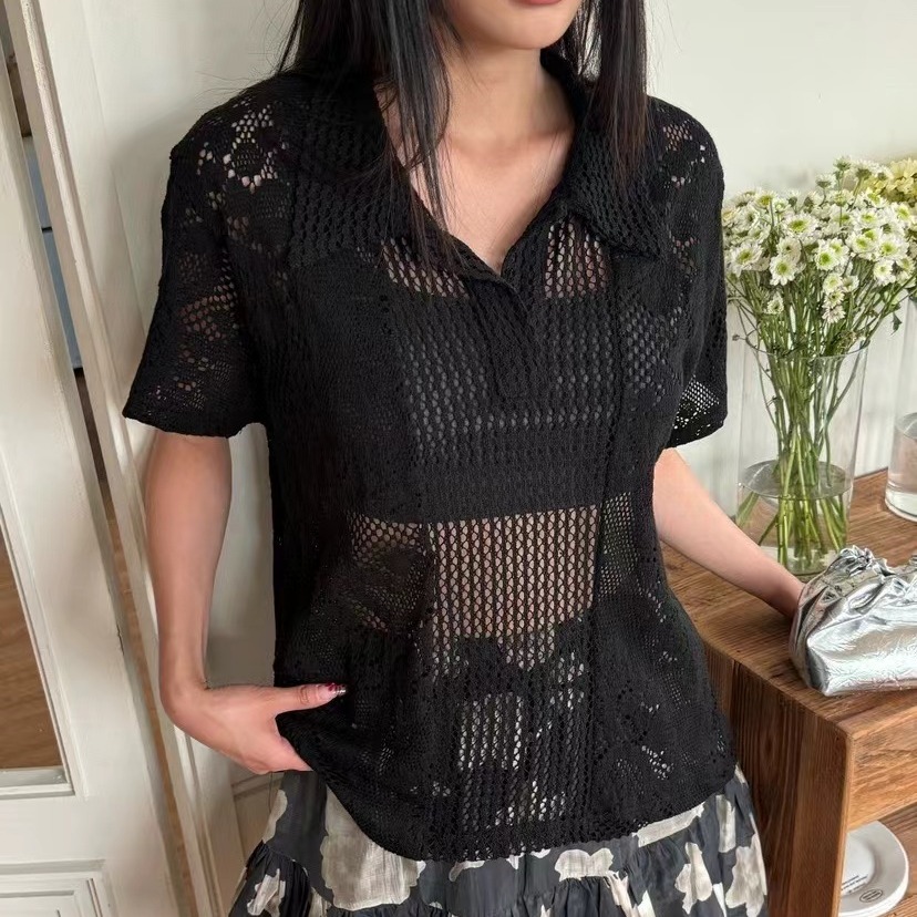 قميص نسائي بياقة دانتيل بتصميم - مراجعة Summer Clothing Online وسعره