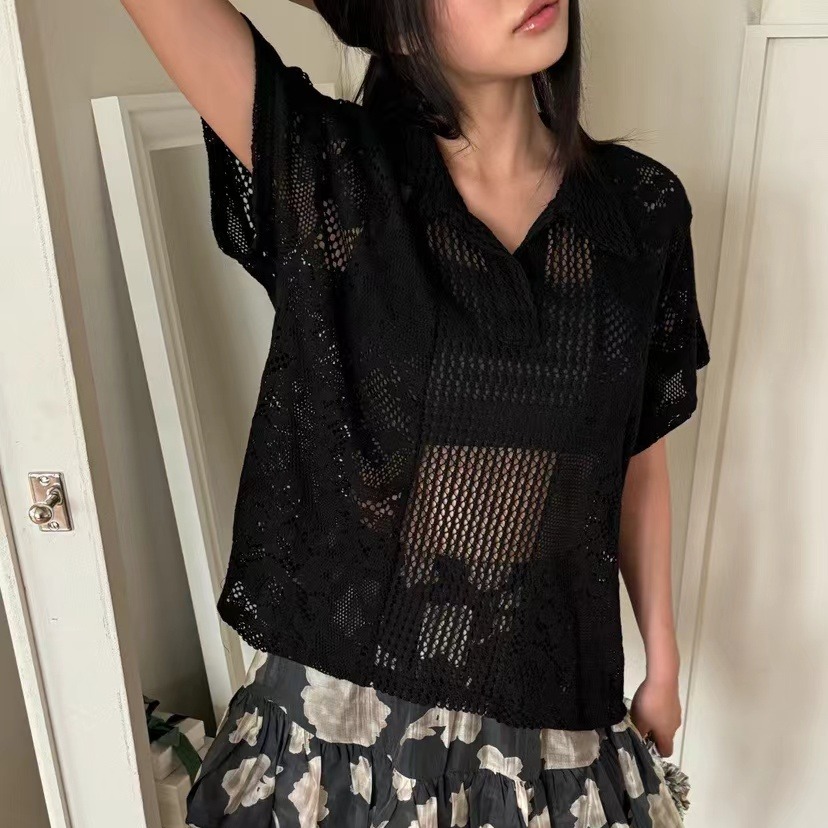 قميص نسائي بياقة دانتيل بتصميم - مراجعة Summer Clothing Online وسعره