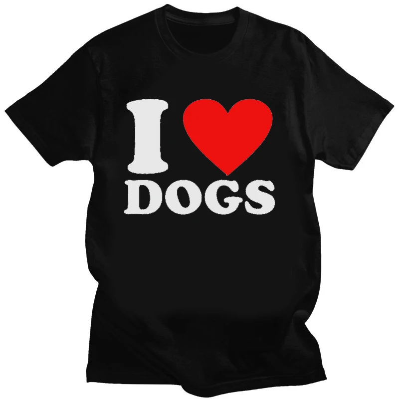 تي شيرت بطباعة 'I Love Dogs Mu - مراجعة Summer Clothing Words وسعره