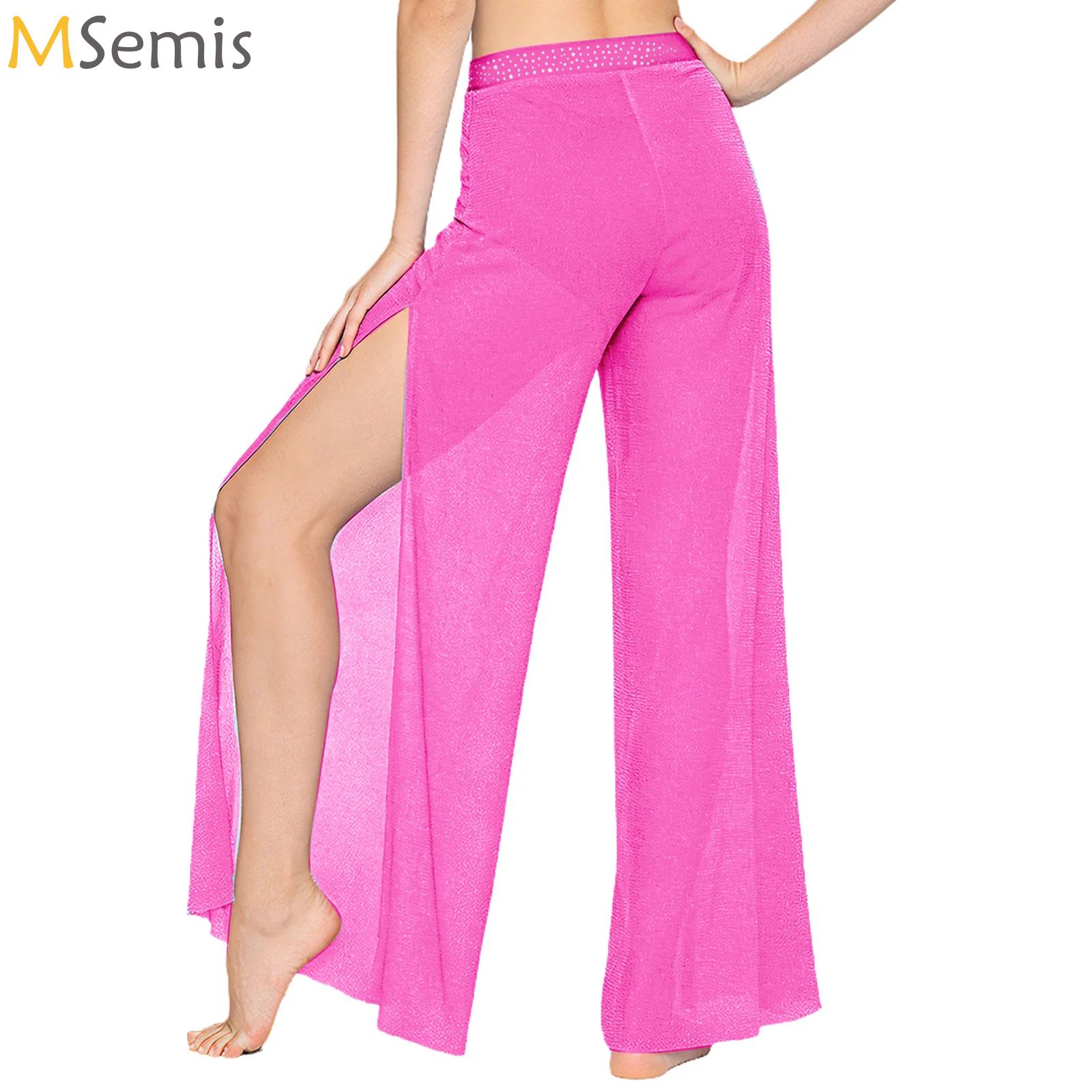 بنطلون واسع الساق من قماش شبكي - مراجعة Palazzo Pant Wide وسعره