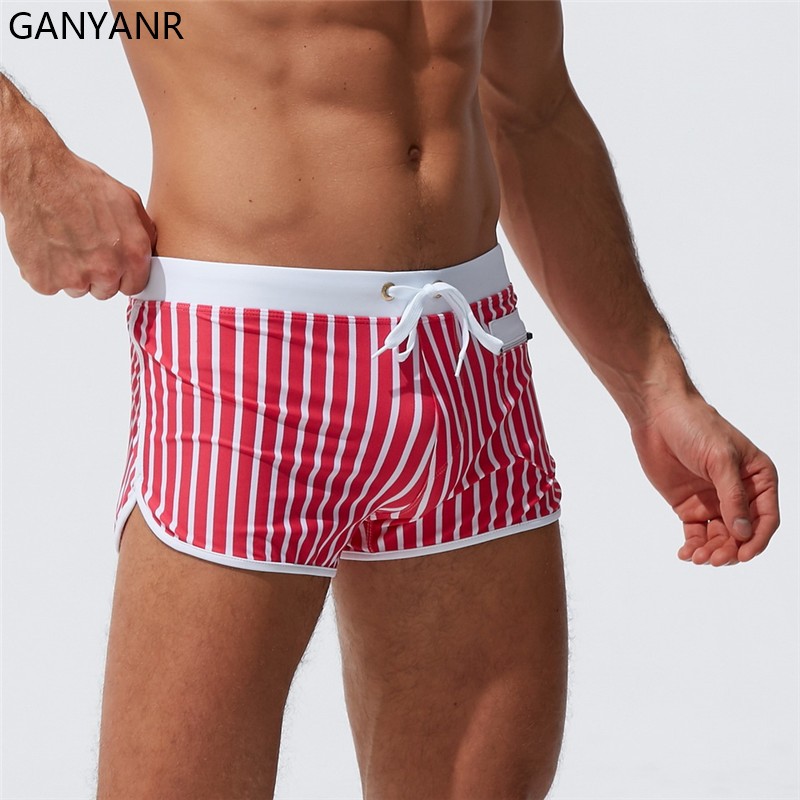 GANYANR جذع السباحة ملابس السب - مراجعة Board Short Surf وسعره
