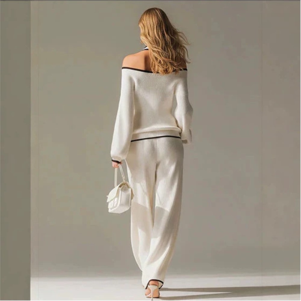 طقم نسائي مكون من قطعتين: تي ش - مراجعة Off Shoulder Blouse وسعره