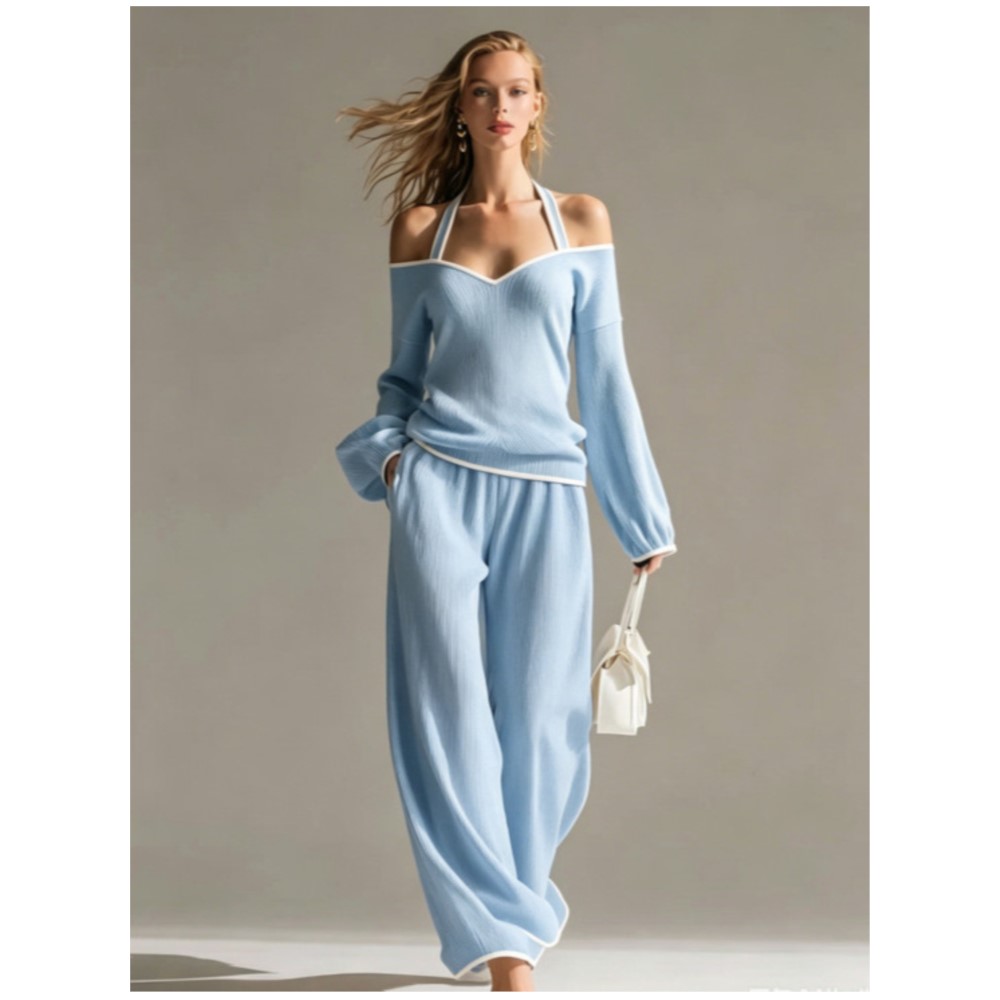 طقم نسائي مكون من قطعتين: تي ش - مراجعة Off Shoulder Blouse وسعره
